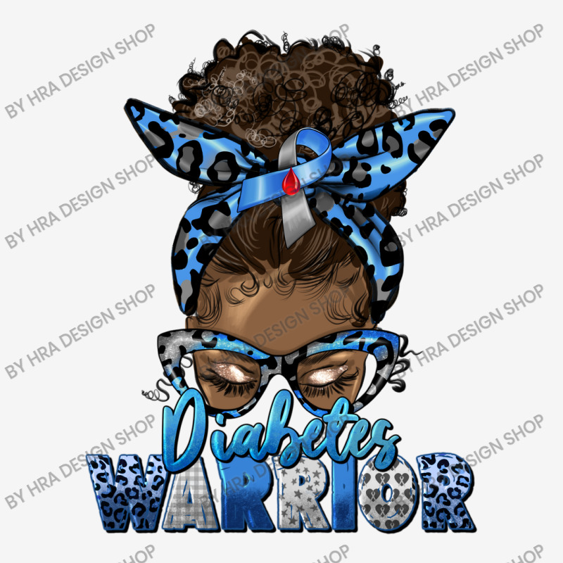 Diabetes Warrior Afro Messy Bun Drawstring Bags | Artistshot