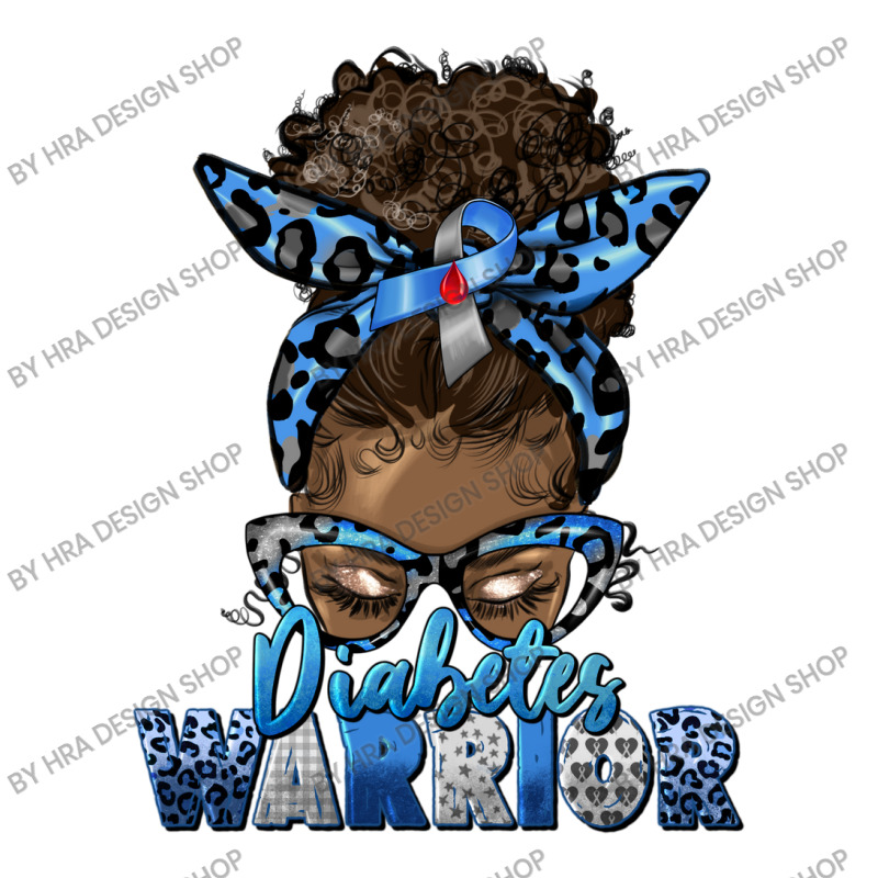 Diabetes Warrior Afro Messy Bun Zipper Hoodie | Artistshot