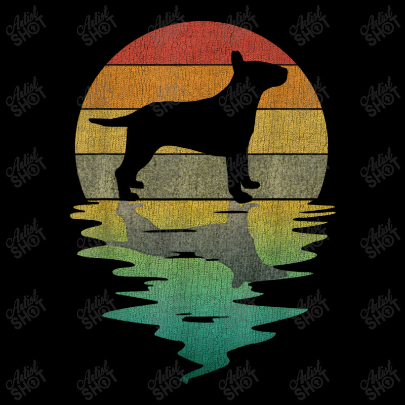 Bull Terrier Sunset Retro Vintage 70s Dog Bull Terrier Lover V-neck Tee | Artistshot