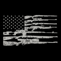 Big American Flag With Machine Guns 2a Flag Cropped Hoodie | Artistshot