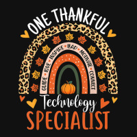 One Thankful Technology Specialist Thanksgiving Stem Teacher Baby Bibs | Artistshot