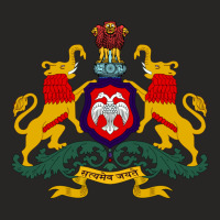 Karnataka Coat Of Arms, India Ladies Fitted T-shirt | Artistshot