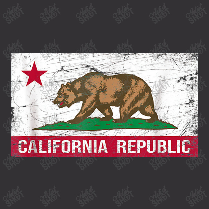 California Republic Flag Ca Distressed Design Classic Vintage Hoodie And Short Set | Artistshot