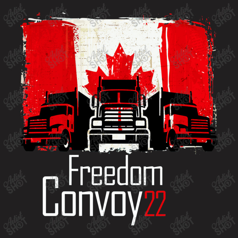 Canada Freedom Convoy 2022 Canadian Truckers Support Flag T-shirt | Artistshot