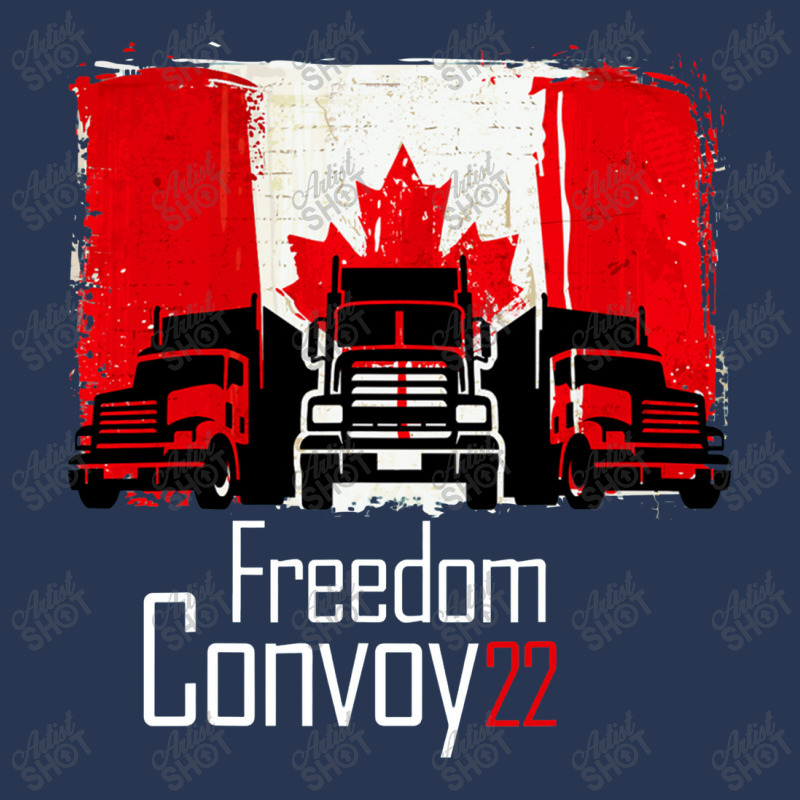 Canada Freedom Convoy 2022 Canadian Truckers Support Flag Men Denim Jacket | Artistshot