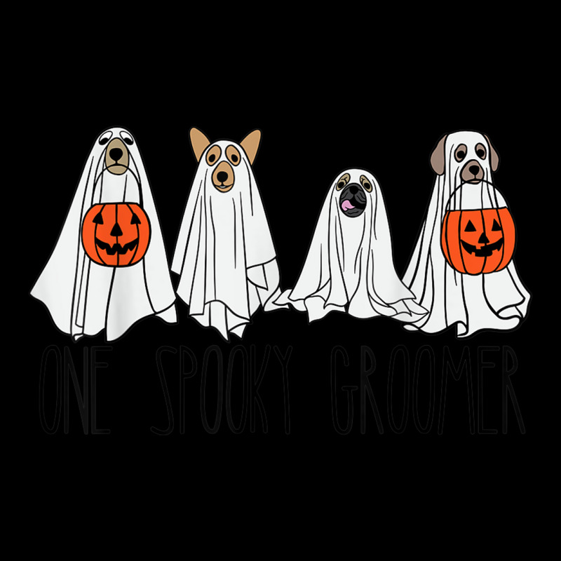 Cute Men Women Halloween Dog Dogs Ghost Pumpkin Groomer Tee Men's 3/4 Sleeve Pajama Set by Aquarius | Artistshot