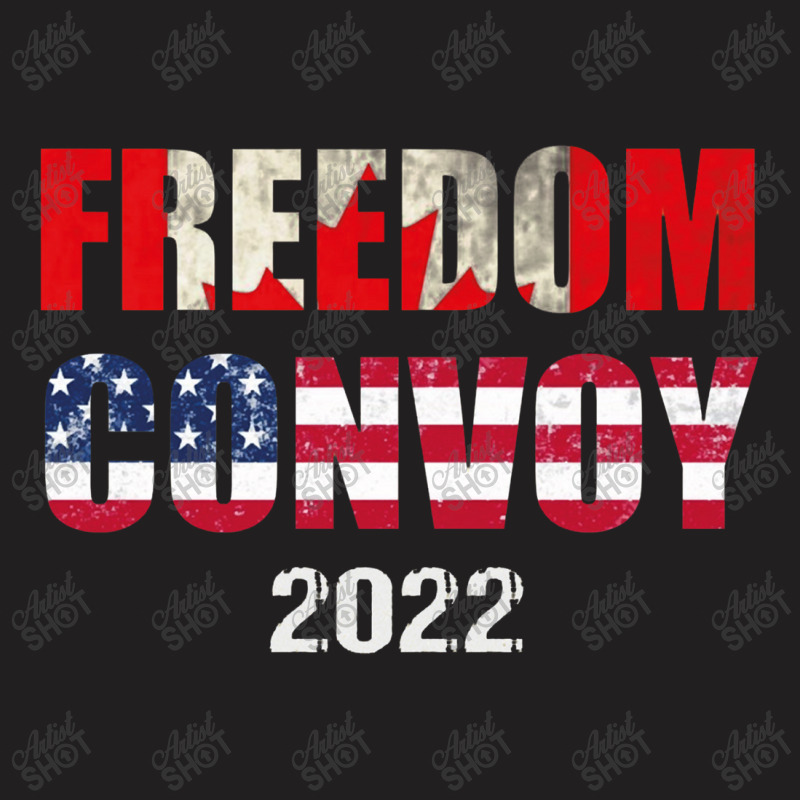 Canada Freedom Convoy 2022 Support Canadian Truckers Pullove T-shirt | Artistshot