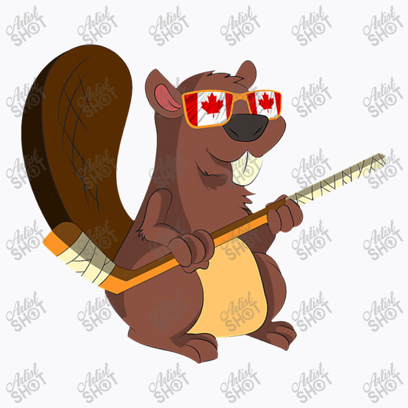 Canadian Cute Animal Gift Beaver Maple Leaf Hockey Canada T-shirt | Artistshot