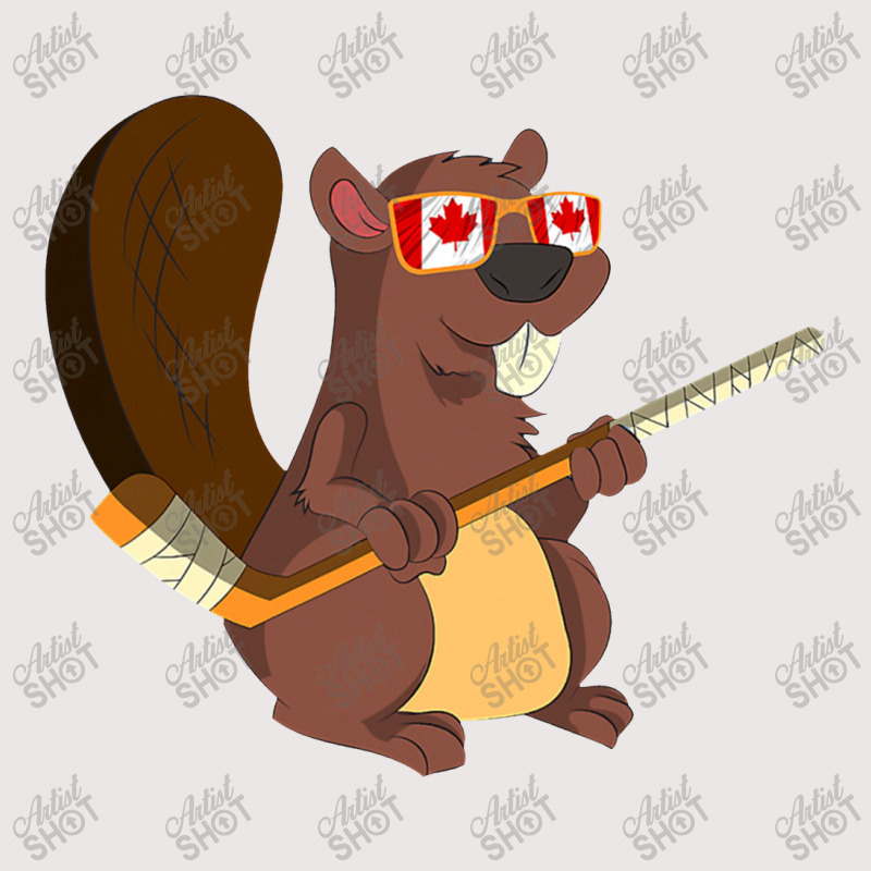 Canadian Cute Animal Gift Beaver Maple Leaf Hockey Canada Pocket T-shirt | Artistshot