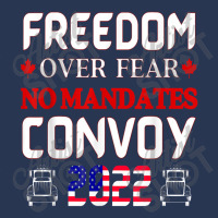 Canadian Truckers Freedom Over Fear No Mandates Convoy 2022 Men Denim Jacket | Artistshot