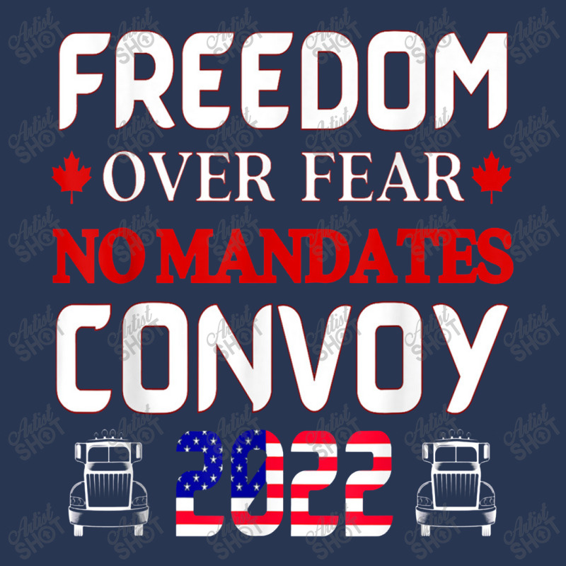 Canadian Truckers Freedom Over Fear No Mandates Convoy 2022 Men Denim Jacket | Artistshot