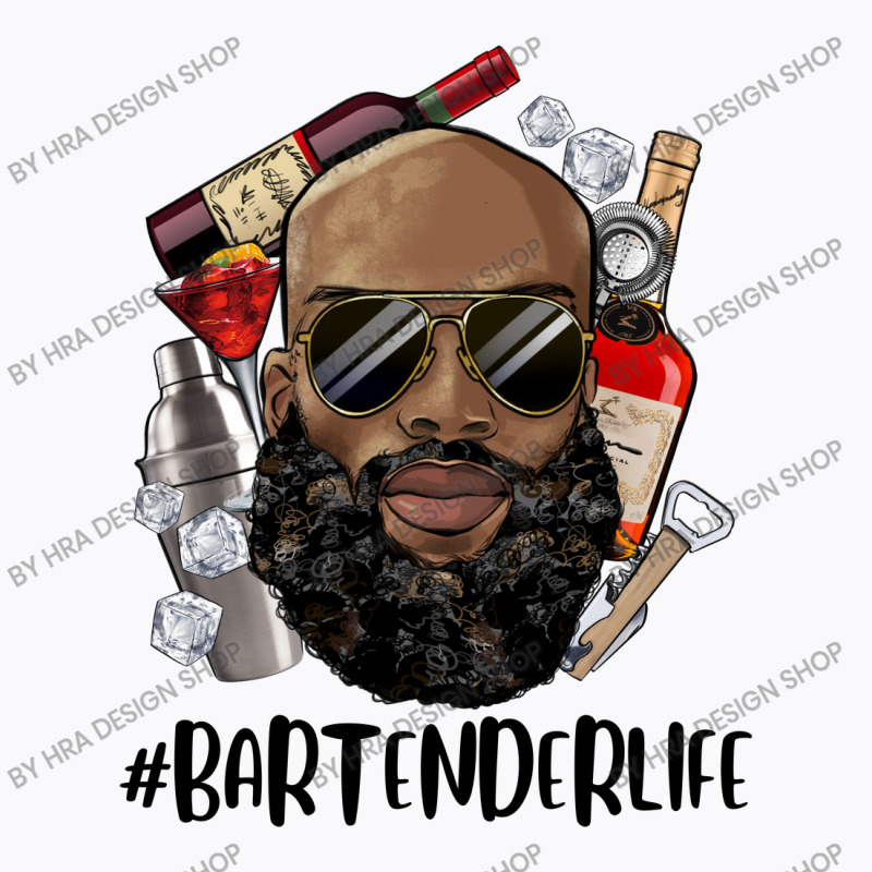 Bartender Life Bald Black Man T-shirt | Artistshot