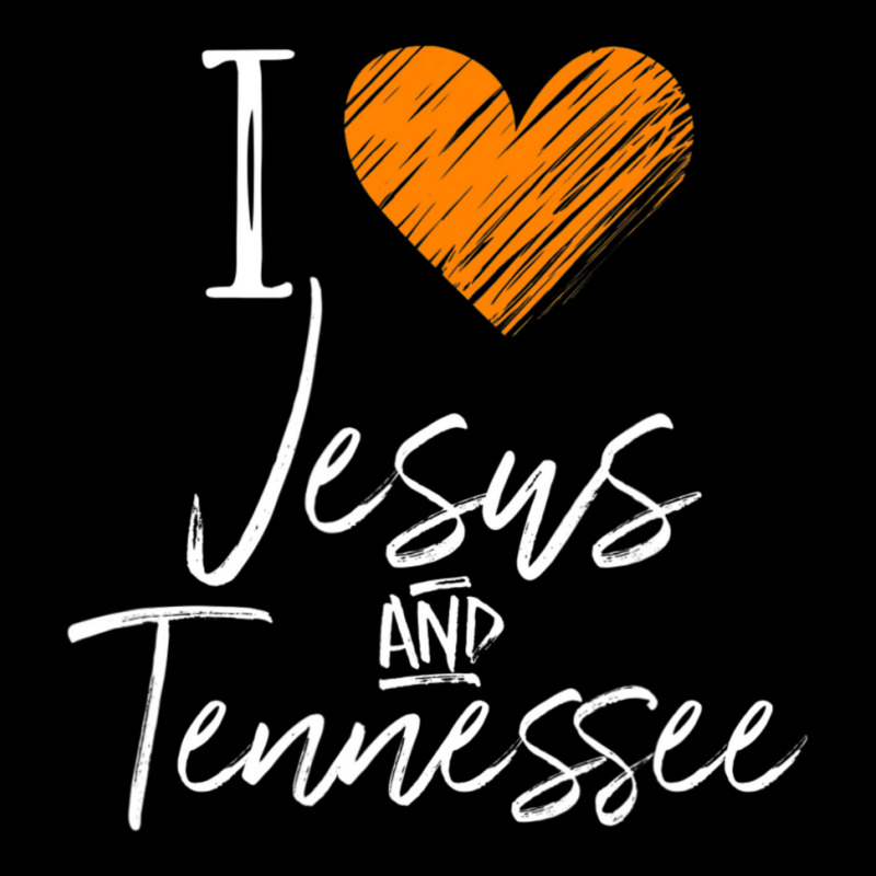 I Love Jesus And Tennessee Orange Heart Cute Fan Adjustable Cap by cm-arts | Artistshot