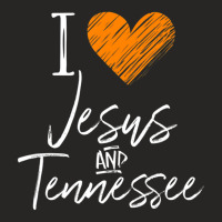 I Love Jesus And Tennessee Orange Heart Cute Fan Ladies Fitted T-shirt | Artistshot