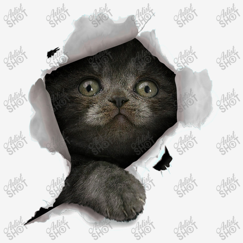 Cat Shirt, Gray Cat Tshirt, Cat Torn Cloth Shirt, Kitten Classic T-shirt | Artistshot