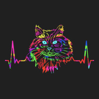 Norwegian Forest Cat T  Shirt Colorful Norwegian Forest Cat Heartbeat Drawstring Bags | Artistshot
