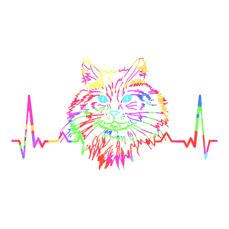 Norwegian Forest Cat T  Shirt Colorful Norwegian Forest Cat Heartbeat Sticker | Artistshot