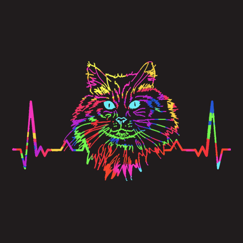Norwegian Forest Cat T  Shirt Colorful Norwegian Forest Cat Heartbeat Waist Apron | Artistshot