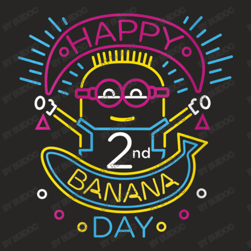 Happy 2nd Banana Day Ladies Fitted T-Shirt by BuiDoc | Artistshot