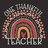 Leopard Rainbow One Thankful Teacher Thanksgiving Christmas Racerback Tank | Artistshot