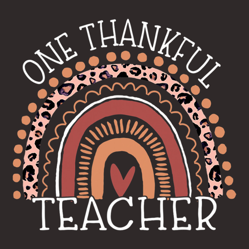 Leopard Rainbow One Thankful Teacher Thanksgiving Christmas Racerback Tank by WZ90 | Artistshot