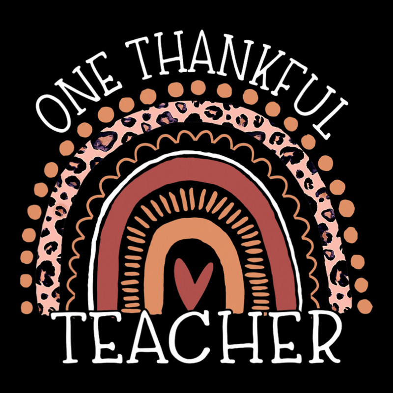 Leopard Rainbow One Thankful Teacher Thanksgiving Christmas Cropped Sweater by WZ90 | Artistshot