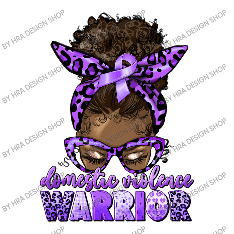 Domestic Violence Warrior Afro Messy Bun Stainless Steel Water Bottle | Artistshot