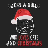 Just A Girl Who Loves Cats And Christmas 3/4 Sleeve Shirt | Artistshot