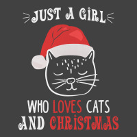 Just A Girl Who Loves Cats And Christmas Vintage T-shirt | Artistshot