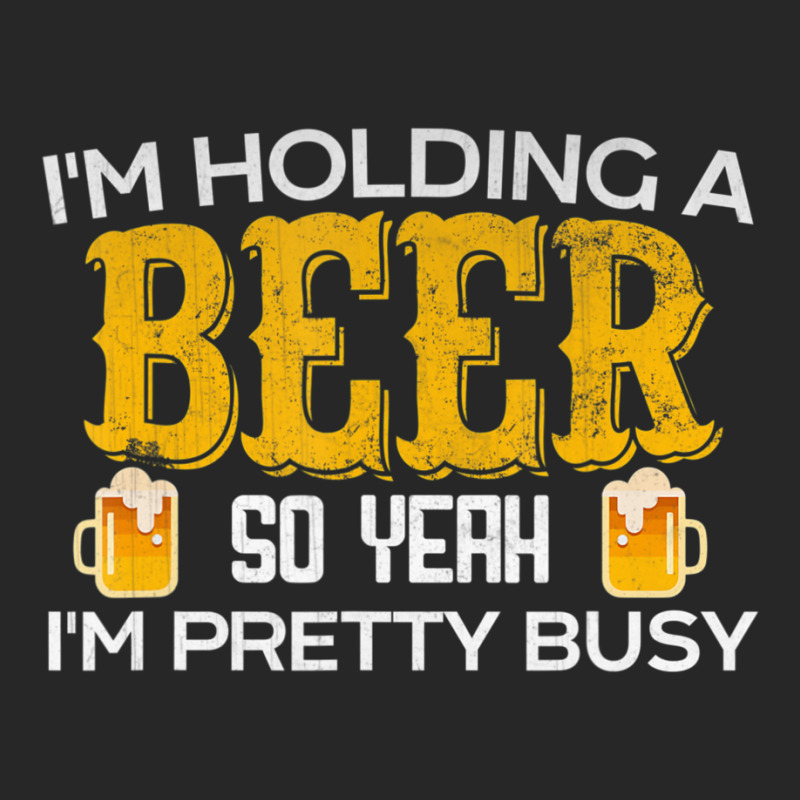 I'm Holding A Beer So Yeah I'm Pretty Busy Men's T-shirt Pajama Set | Artistshot