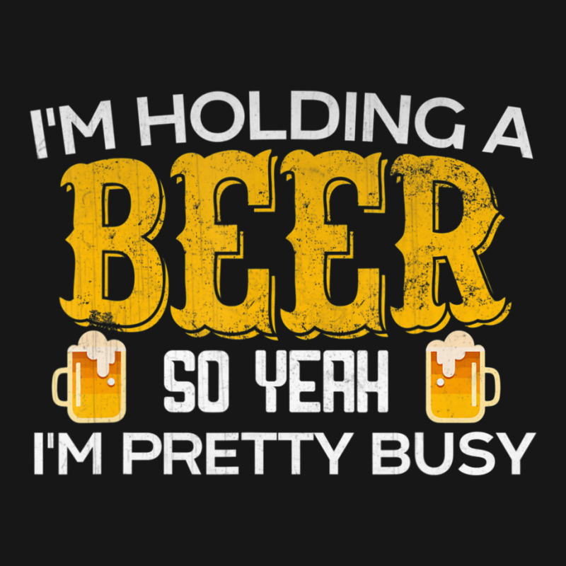 I'm Holding A Beer So Yeah I'm Pretty Busy Medium-length Apron | Artistshot