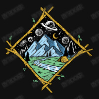 Mountain View At Night Isolated Face Mask Rectangle | Artistshot