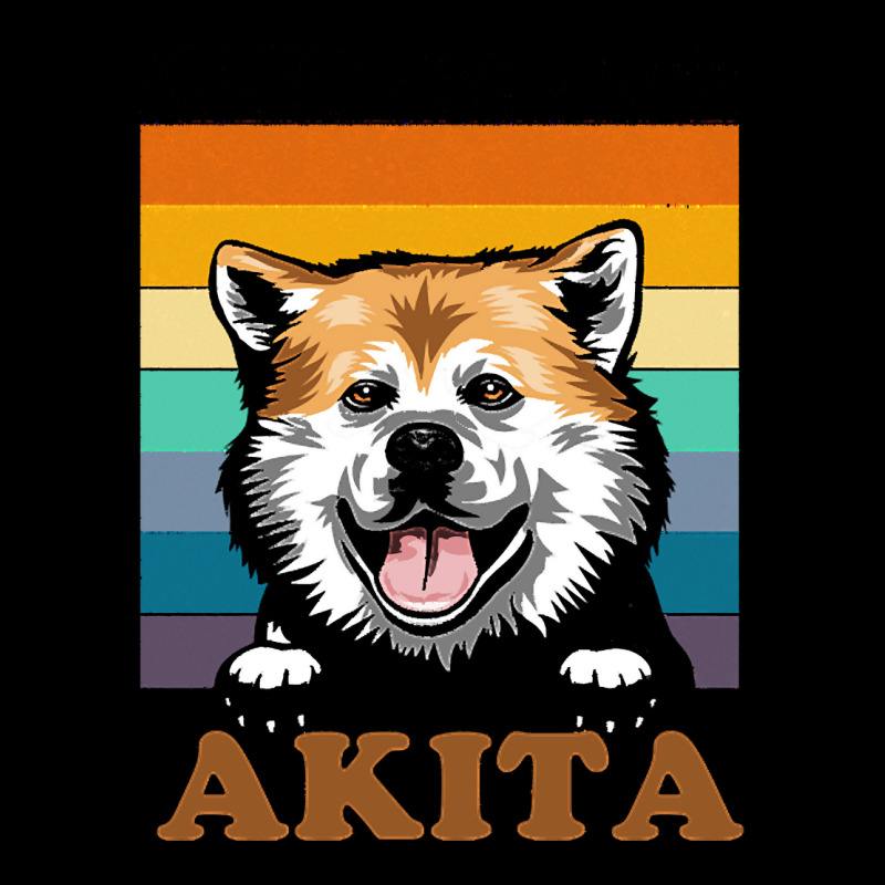 Dog Lover T  Shirt Akita Distressed Retro Sunset Dog Face Design T  Sh V-neck Tee | Artistshot
