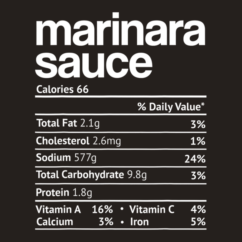 Marinara Sauce Nutrition Fact Funny Thanksgiving Christmas Tank Top by WZ90 | Artistshot