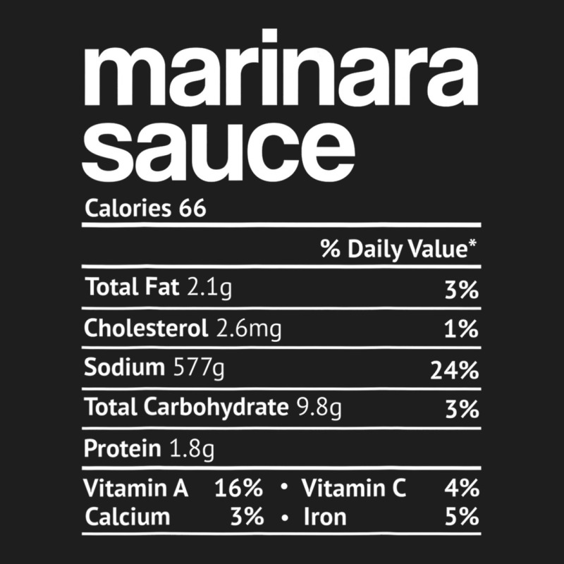 Marinara Sauce Nutrition Fact Funny Thanksgiving Christmas Classic T-shirt by WZ90 | Artistshot