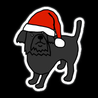 Cute Dog Wearing A Santa Hat At Christmas Cropped Hoodie | Artistshot