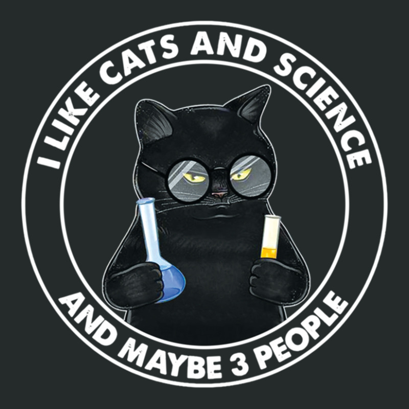 I Like Cats And Science And Maybe 3 People Women's Triblend Scoop T-shirt by AubreyBarfield | Artistshot