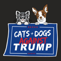 Cats And Dogs Against Trump Ladies Fitted T-shirt | Artistshot