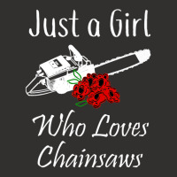 Just A Girl Who Loves Chainsaws Floral Champion Hoodie | Artistshot