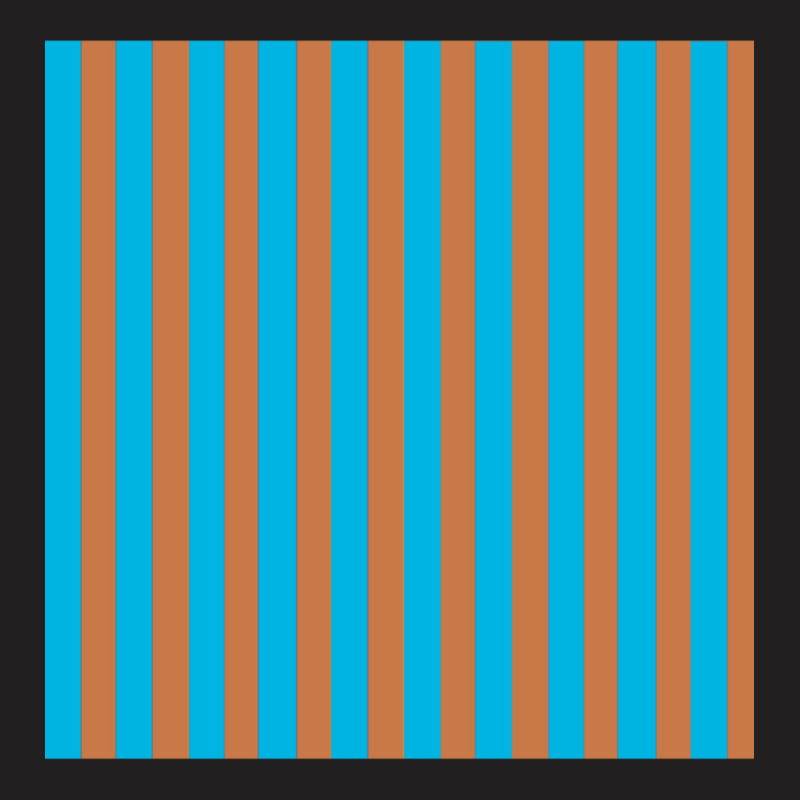 Turquoise And Brown Vertical Stripes Pattern T-shirt | Artistshot