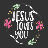 Jesus Loves You With Round Flower Frame Baby Bodysuit | Artistshot