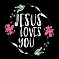 Jesus Loves You With Round Flower Frame Toddler 3/4 Sleeve Tee | Artistshot