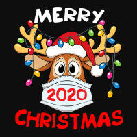 Reindeer In Mask Shirt Funny Merry Christmas 2020 T Shirt Crop Top | Artistshot