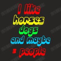 I Like Horses Dogs Ladies Fitted T-shirt | Artistshot