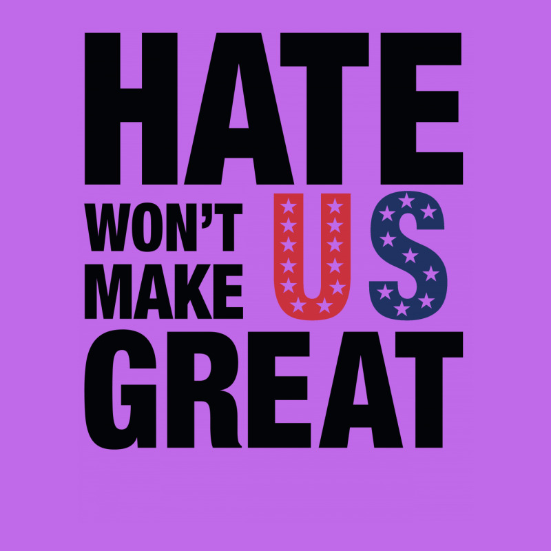 Hate Won't Make Us Great Black Landscape Canvas Print | Artistshot