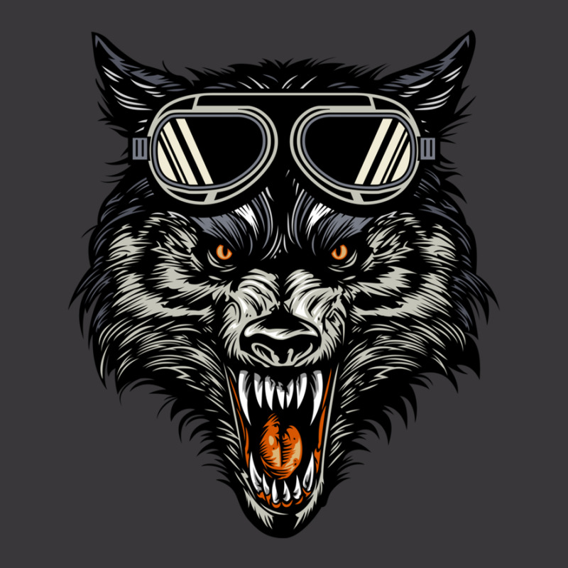 Angry Wolf Head Wearing A Goggle Ladies Curvy T-Shirt by kullmin | Artistshot