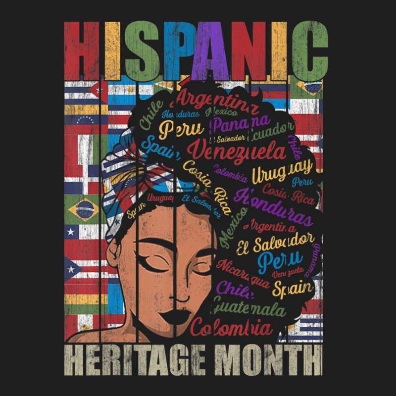 Latina Woman Art Hispanic Heritage Month Latin Country Flags Classic T-shirt by cm-arts | Artistshot