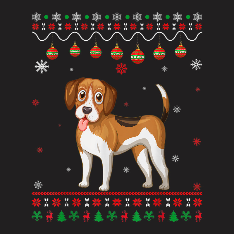 Beagle Dog Ugly Xmas Design Matching Ugly Christmas Holiday T-shirt | Artistshot