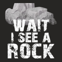 Wait I See A Rock For A Geologist Rock Mineral 1 Ladies Fitted T-shirt | Artistshot