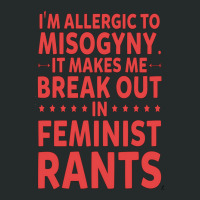 Ae,i'm Allergic To Misogyny Funny Feminist Women's Triblend Scoop T-shirt | Artistshot